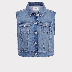 Torrid Light Blue Denim Vest